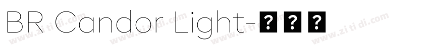 BR Candor Light字体转换